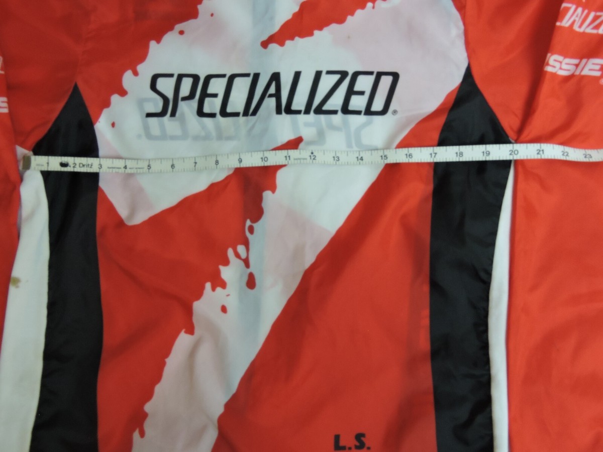 Veste De Vélo Vintage Specialized Bikes Homme Marque Aussie - Taille 2XL (poitrine 44") - Rouge Années 90