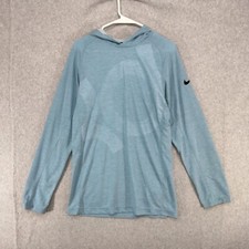 Nike KD Clutch Elite Shooter Mens Small Basketball Hoodie Shirt Blue Long Sleeve