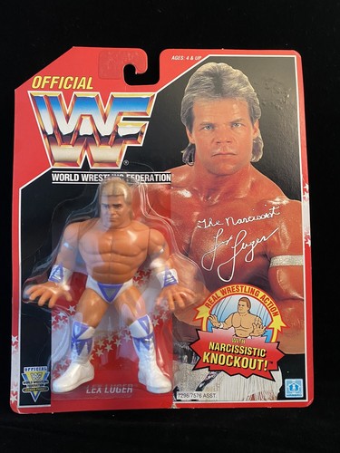 Lex Luger Red Card MOC Vintage Hasbro WWF Figure N...