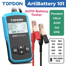 2024 TOPDON 12V Car Load Battery Tester Digital Analyzer Tester LCD Screen AB101