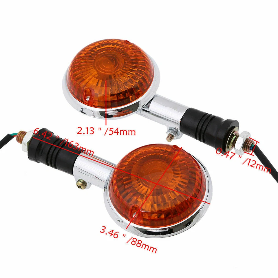 Para Yamaha Virago 250/535/750/700/535S 2 PIEZAS Indicadores de señal de giro Luz Intermitente Foto 3 de 4