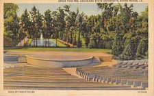 Postcard LA:  Greek Theatre, Louisiana State University, Baton Rouge, Linen