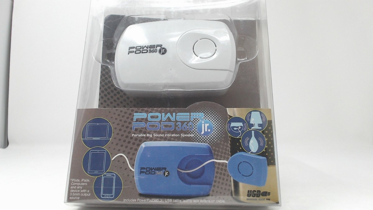 Power Pod 360 Jr. USB Portable Big Sound Vibration Speaker For All 3.5mm  Output