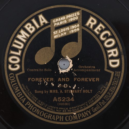 Mrs. A.Stewart Holt - Forever/I Cannot Sing The Old Songs 12" 78rpm Record A5234