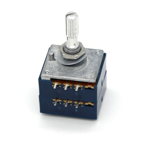 Japan ALPS RK27 Stereo Dual-unit Slotted Shaft Volume Potentiometer 10K Knurled - Picture 12 of 14