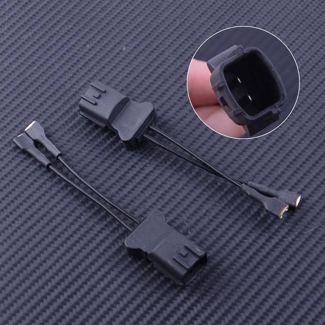 2x Plastic Horn Speaker Wiring Adapter Harness Pigtail Socket fit for