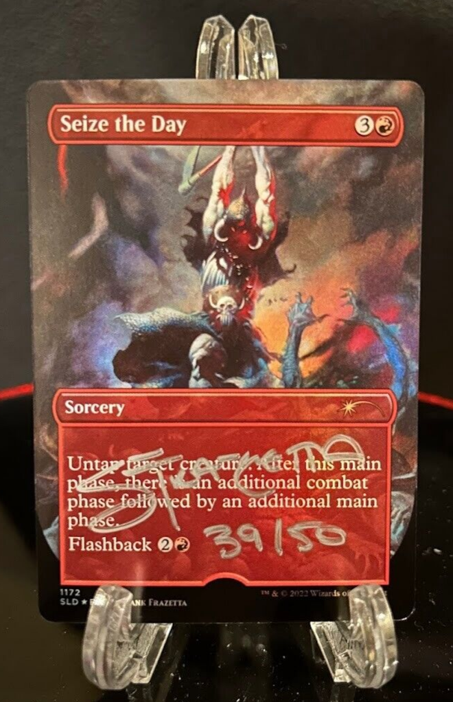 MTG Seize the Day Foil Borderless Secret Lair Artist Proof Frank