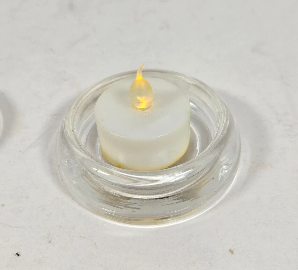 Candelabros de cristal plano votivo/té Foto 3 de 4