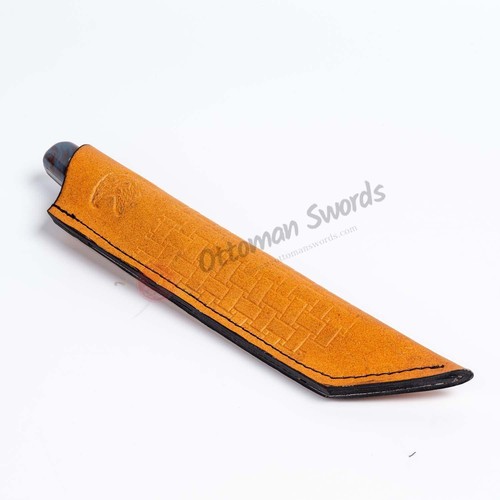 Feststehende Klinge Tanto Messer blau Epoxid Griff - Bild 4 von 8