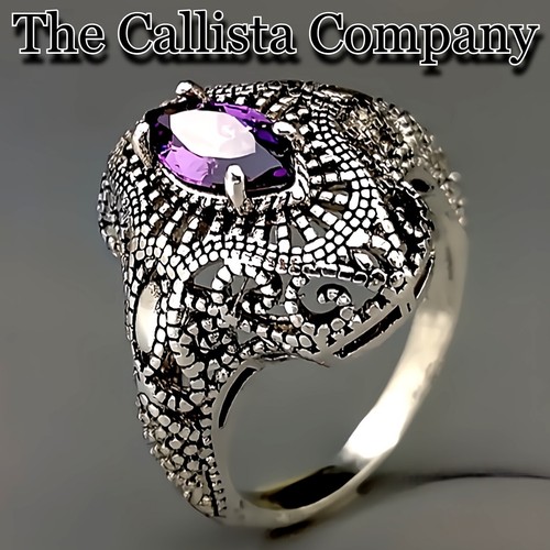 9,7K+ verkauft THE CALLISTA CO BOHEMIAN STYE ANTIK FERTIG 0,95 CT CZ RING GRÖSSE 6-9 - Bild 3 von 4
