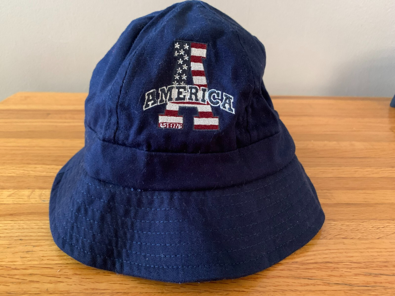Blue American Flag Bucket Hat Patriotic MAGA Cap by Arlin USA-image
