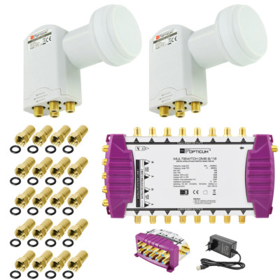 OPTICUM Multischalter 9/16 Multiswitch 2 Quattro LNB 0,1 SAT Full HD 4K UHD HDTV