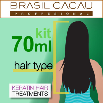 DIY Home Brazilian Keratin Hair Treatment - 70ml Kit  Brasil Cacau Straight+comb