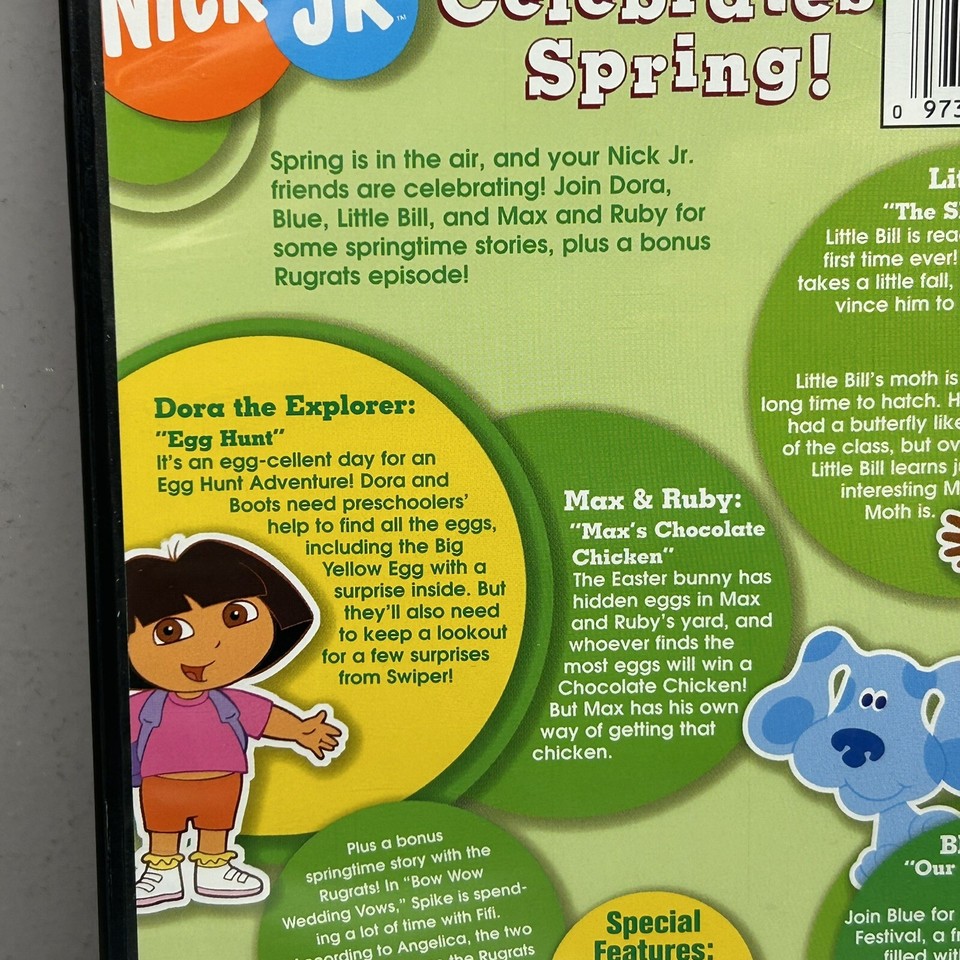 Nick Jr. Celebrates Spring! DVD 2004 Disc NEARLY NEW! Dora Blue’s Clues ...