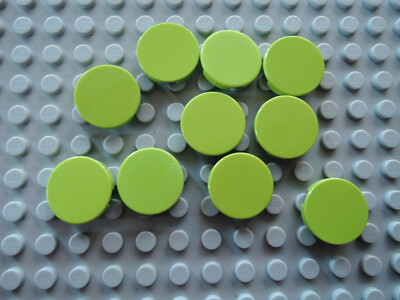 Lego 10 x Fliese 4150 14769 lime limette   2x2  rund