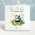 Personalised Frog Birthday Card