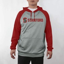 Stanford Cardinal e5 NCAA "Ghost" Poly Fleece Pullover Hoodie - Gray/Cardinal