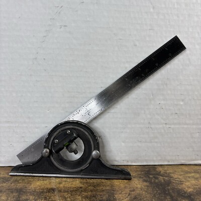 Vintage Craftsman DJ 4 Grad 12'' Scale & Protractor USA