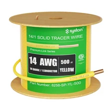 Syston 14AWG Tracer Wire Direct Burial to Locate Underground Gas Pipe-500/1000ft