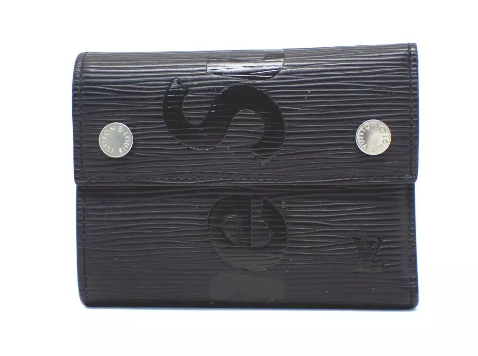 Portefeuille Louis Vuitton M67711 Epi Noir LV X chaîne suprême #078