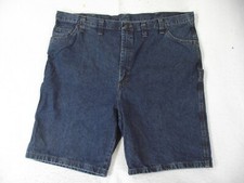 Wrangler jeans carpenter shorts mens 48 x 10 blue denim workwear cotton