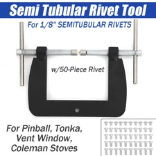 1/8" Semitubular Rivet Tool Kit For Fixt Dies / Vent Window Tonka Coleman Stoves