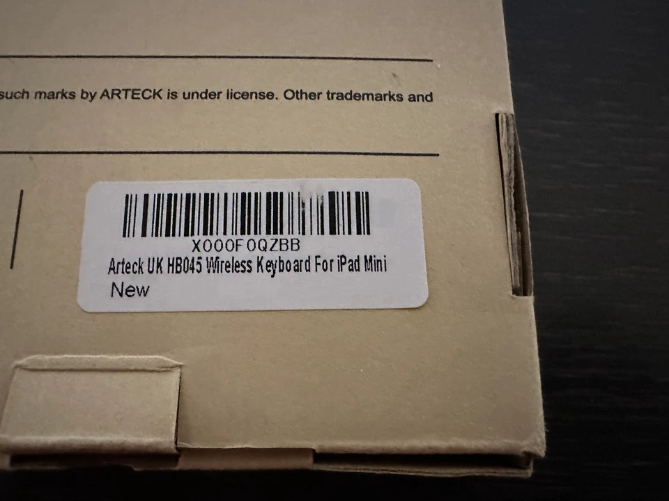 Arteck Bluetooth Keyboard For iPad Mini HB045. Boxed & Cables. - Image 3 of 4