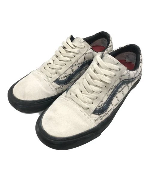 Baskets basses homme VANS SUPREME Old Skool Pro blanc cassé/noir VN0A
