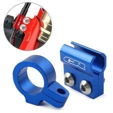 2 Pcs CNC Front Brake Line Hose Clamp Guide For Honda CR80R CR85R CR125R Blue