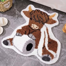 Drydiet Highland Cow Bathroom Rug Highland Cow Gifts Western Toilet Mat