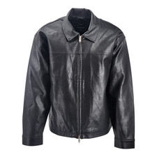 Abercrombie & Fitch Cropped Vegan Leather Zip Mens Jacket UVP £120.00 UK Size XL