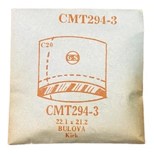 Germanow-Simon Mach (GS) CMT294-3 Watch Crystal 22.1x21.2 NOS Part Flexo Bulova