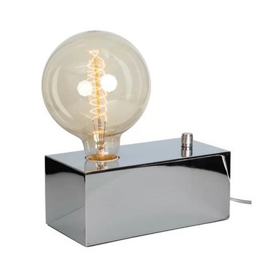 Opjet 011621 - Lampe Zu Dimmen EUREKA E27 40W - 20x10xH8cm - Chrome
