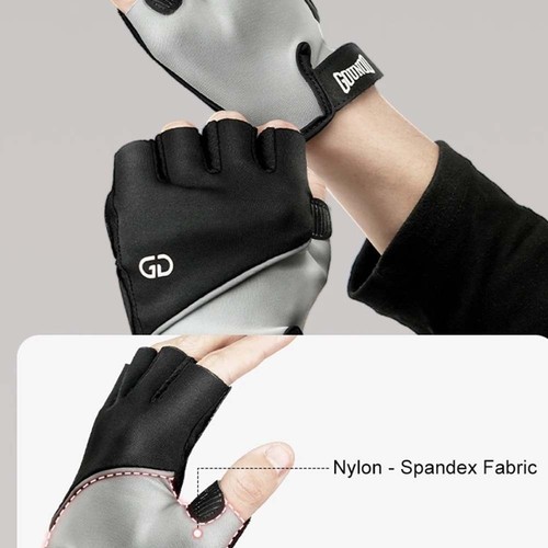 1 Pair Breathable Fitness Gloves Anti-Slip Half Finger Mittens Bodybuilding - Picture 11 of 14