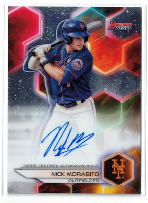 2023 Bowman's Best RC AUTO Nick Morabito! New York Mets! Rookie! Autograph!