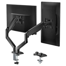 Dual Monitor Stand Gas Spring Arm Mount 17-32 22lbs VESA Black GSMP002N