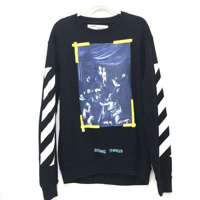 OFF-WHITE OMBA003F17003016 Seeing Things CARAVAGGIO PAINTING Rosary Sweater
