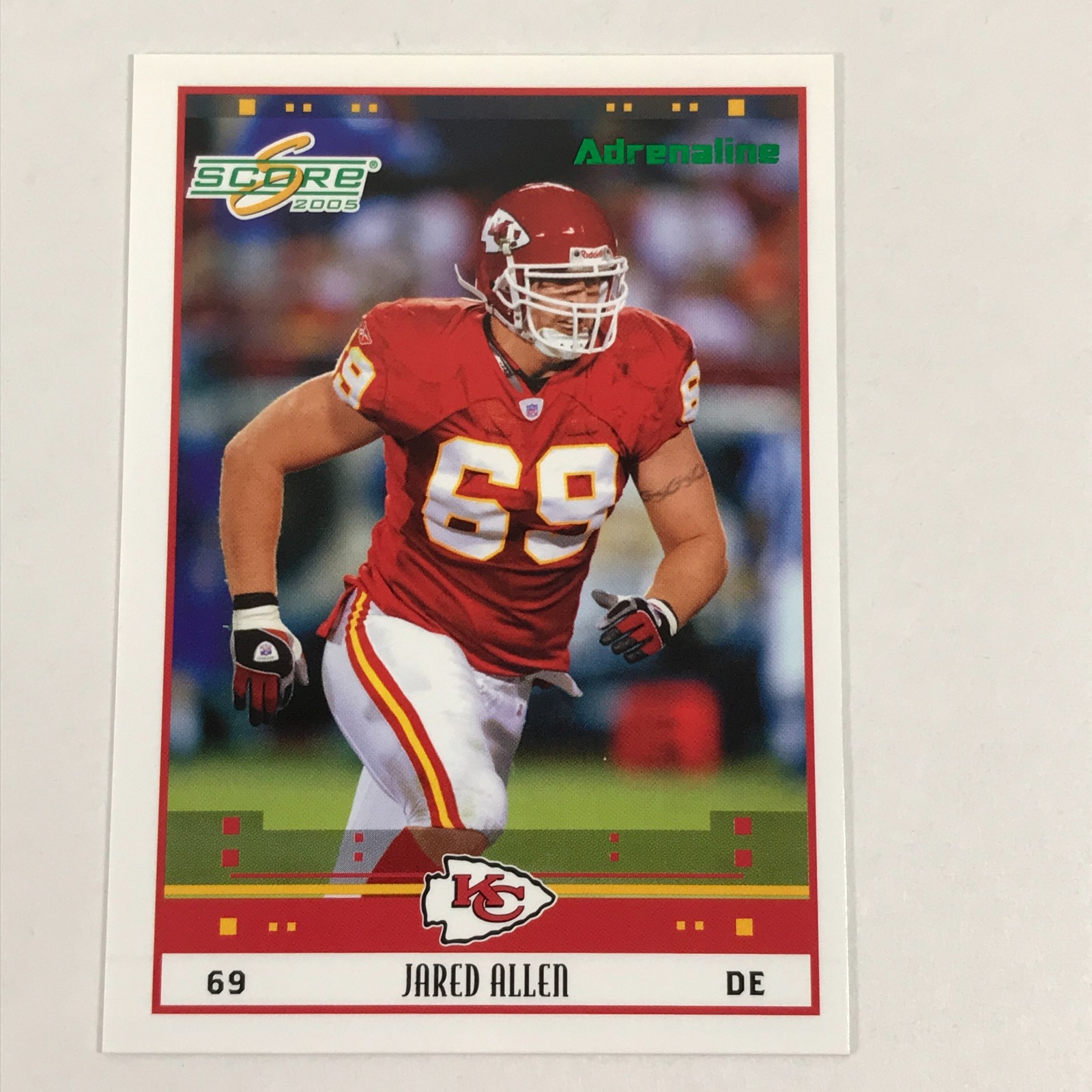 2005 Score Adrenaline Parallel /399 #138 Jared Allen KC Chiefs Football