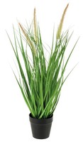 Artplants Kunst Lampenputzergras Ubon Mit Rispen, Dekotopf, GrüN, 50Cm
