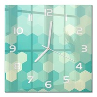 Wanduhr Mit Leisem Uhrwerk Geometrischer Hintergrund WeißE Zeiger 30X30 Cm