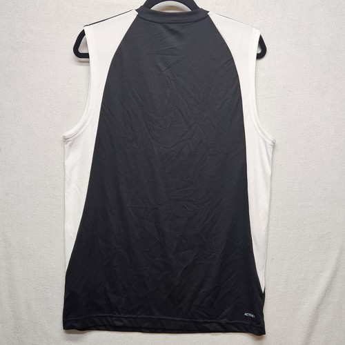 Adidas Shirt Mens Medium Black White Active 360 Sleeveless Tank Top Athletic Gym - Picture 5 of 8