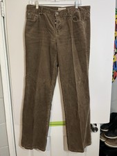 American Eagle AE Cords Beige Corduroy Button-Fly Straight Pants Size 12 32  