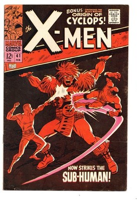 UNCANNY X-MEN #41 (1968) - GRADE 5.0 - SILVER AGE MARVEL 1ST APPEARANCE GROTESK