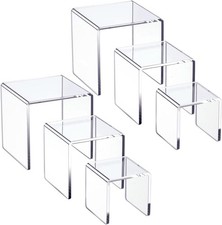 Clear Acrylic Display Risers 2 Sets 3-Tier Risers Stands Showcase Amiibo Funko