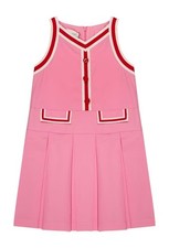 Gucci Girls Pink Pleated Cotton Poplin Dress Size 12 Italy