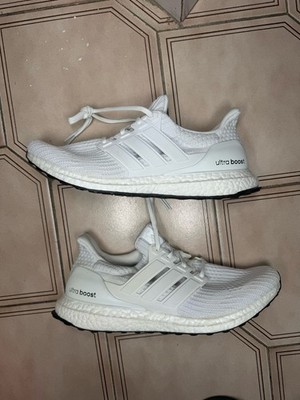 Adidas Ultraboost 4.0 Triple White (2017 Release) Men Size 11 DISCOLORED