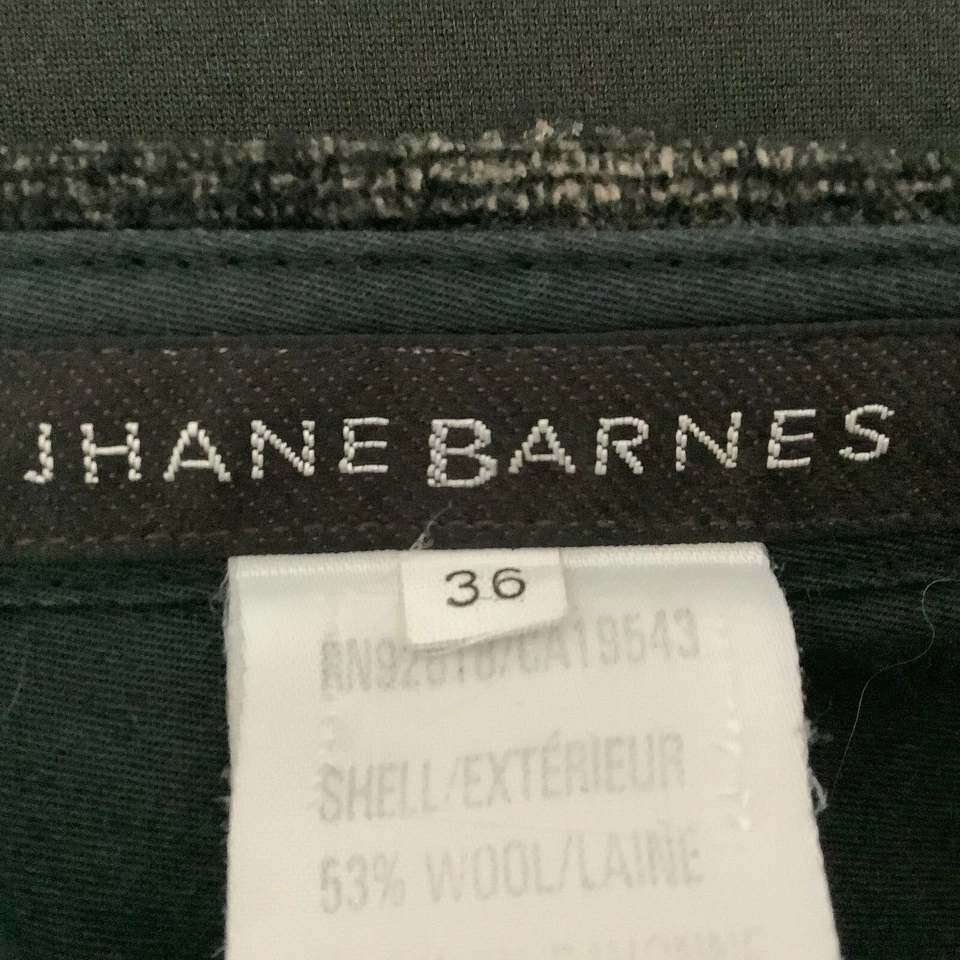 Pantalones de vestir plisados Jhane Barnes para hombre 36 gris mezcla de lana rayón 36x28 Foto 4 de 4