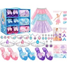 All-in-One Princess Dress-Up Package: Skirts, Shoes and Jewelry for Little Girls
