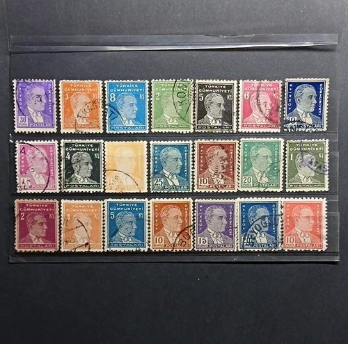 Turkey Used Postage Stamps Lot  ATA  M2. 1937/51