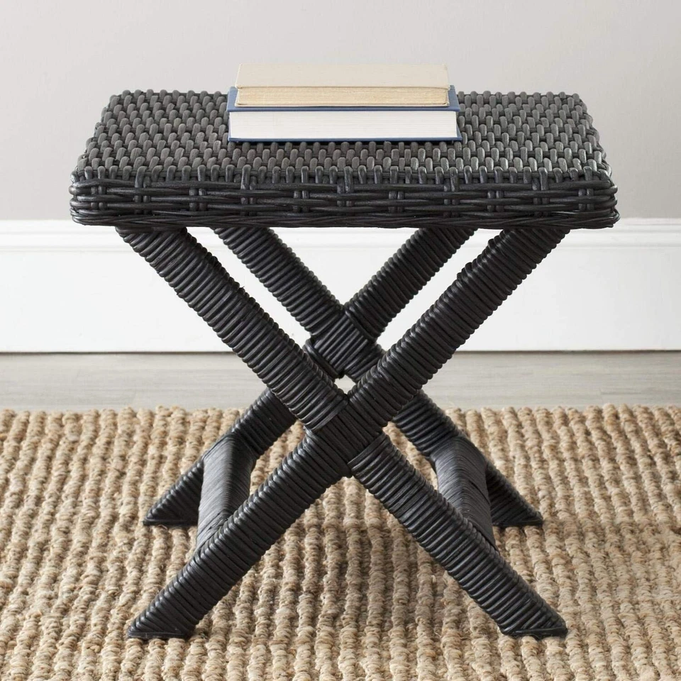 Safavieh Manor Wicker Bench Home Collection Outdoor Indoor Patio Furniture - Image 4 of 4